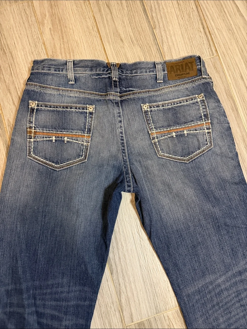 Ariat Men's Blue Bootcut Jeans with Subtle Fade